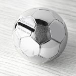 Silver Plated Football Money Box