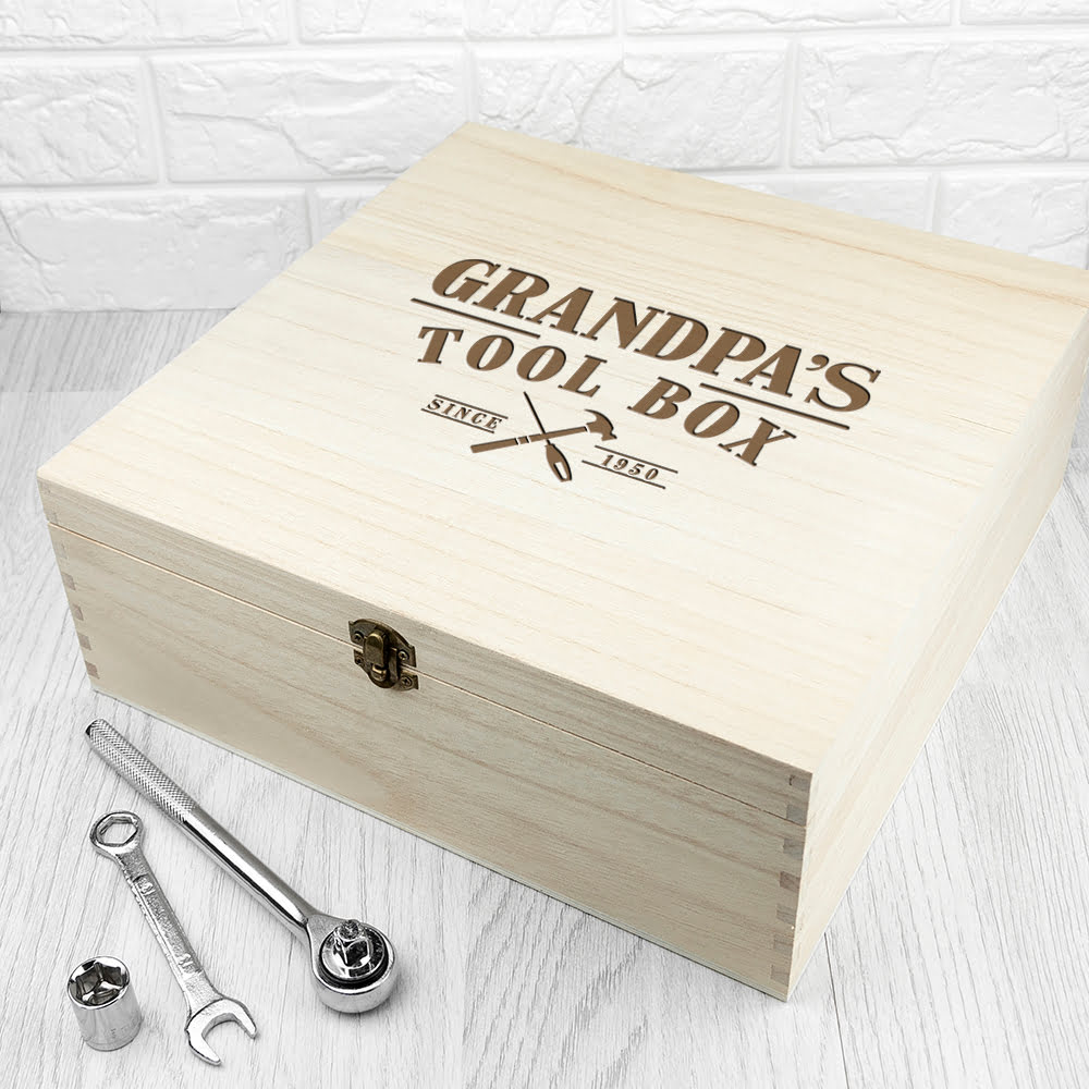 Personalised Wooden Tool Box 🎁 Unique Gifts UK The Gift Gazebo