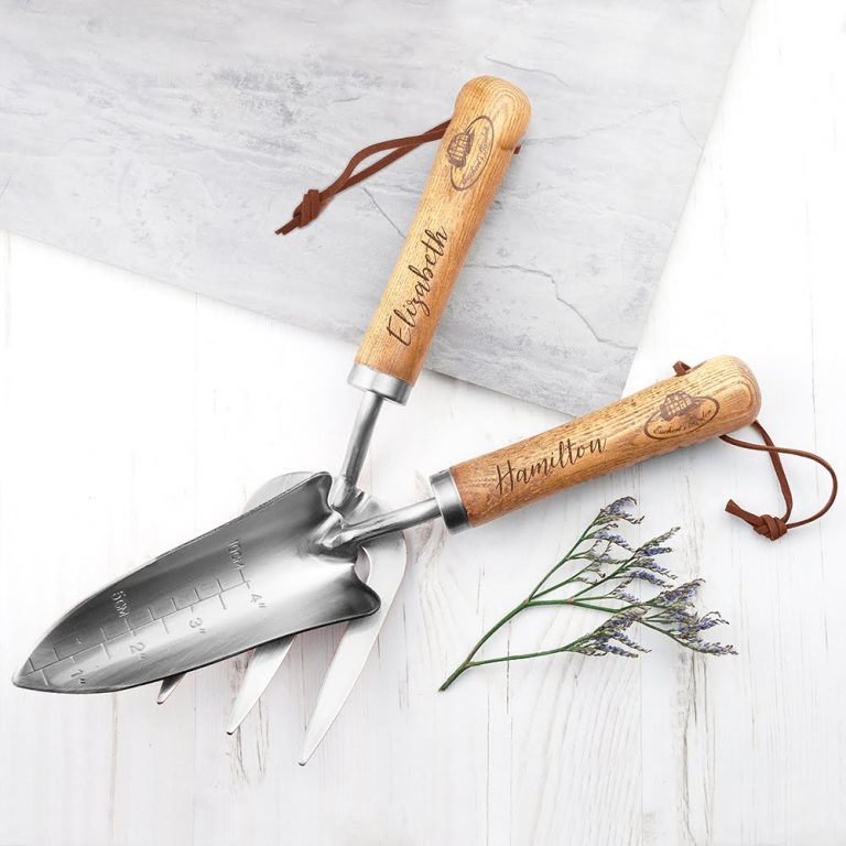 Personalised Luxe Silver Trowel and Fork Set The Gift Gazebo